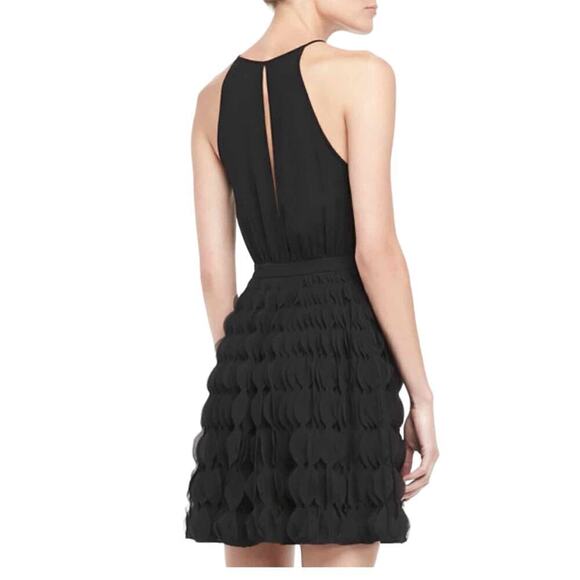 Diane Von Furstenberg DVF Gia Black Ruffle Skirt Cocktail Dress Size 8 Formal - Picture 13 of 13